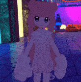 a cartoon girl with a bow on her head