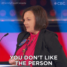 You Don'T Like The Person Shelly GIF - You Don'T Like The Person Shelly Family Feud Canada GIFs