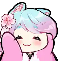 a cartoon girl with a flower in her hair