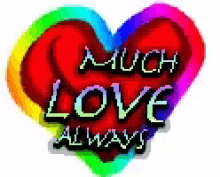 Much Love Always Hearts GIF - Much Love Always Hearts Rainbows GIFs