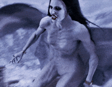 a painting of a naked woman with long hair