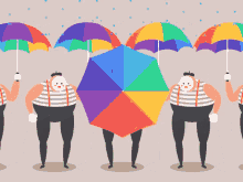 Mines Umbrellas GIF - Mines Umbrellas Rainbow GIFs