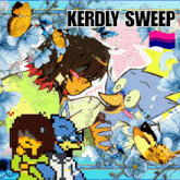 a poster with flowers and butterflies and the words kerdly sweep