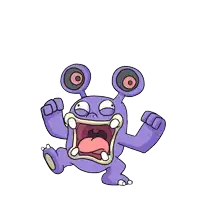 a purple monster is dancing with the words let 's dance behind it