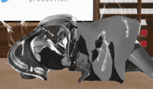 a black and white drawing of a person laying on the floor