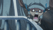 a cartoon character with a shocked look on his face