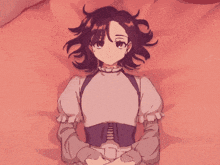 a pixel art of a girl sitting on a bed