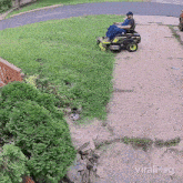 Falling Off Lawnmower Viralhog GIF - Falling Off Lawnmower Viralhog Fail GIFs