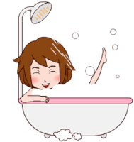 Bathtub Bathe Sticker - Bathtub Bathe Shower Time Stickers
