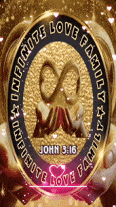 a gold coin that says infinite love family