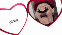 Piola Mario Chistoso GIF - Piola Mario Chistoso Heart Locket GIFs