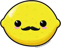 a cartoon drawing of a lemon with a mustache by facebook