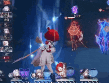a screenshot of a video game with a girl holding a sword