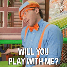 Will You Play With Me Blippi GIF - Will You Play With Me Blippi Blippi Wonders - Educational Cartoons For Kids GIFs