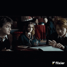 a harry potter scene with the words but you 're gonna be happy about it in yellow
