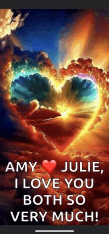 amy julie i love you both so very much poster