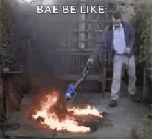 Putting Out Fire Vacuming GIF - Putting Out Fire Vacuming Spring Cleaning GIFs