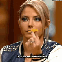 Alexa Bliss French Fries GIF - Alexa Bliss French Fries Love Me Some Fries GIFs