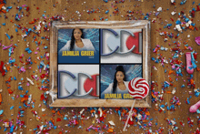 a framed picture of a woman named jamilia grier