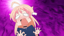 a cartoon drawing of a girl with her mouth open