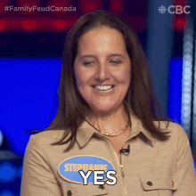 Yes Stephanie GIF - Yes Stephanie Family Feud Canada GIFs