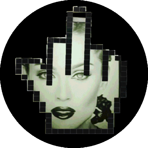 Madonna Middle Finger Sticker - Madonna Middle Finger Flipping The Bird Stickers