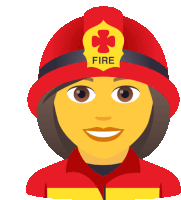 Woman Firefighter People Sticker - Woman Firefighter People Joypixels Stickers