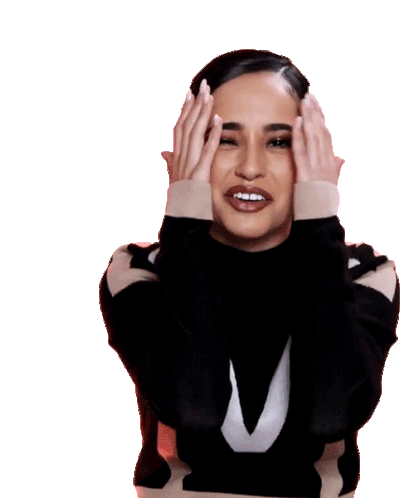 Becky G Laughing Sticker - Becky G Laughing Covering Face Stickers