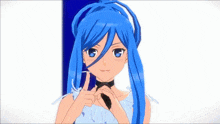 a girl with pigtails is holding a microphone