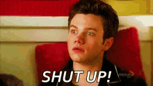 glee chris colfer kurt hummel shut up quiet glee chris colfer kurt hummel shut up quiet