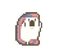 a pixel art drawing of a butterfly 's wing