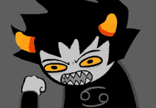a cartoon drawing of a troll with a cancer symbol on his chest