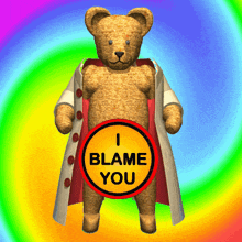 I Blame You It'S Your Fault GIF - I Blame You It'S Your Fault Flashing Teddy Bear GIFs