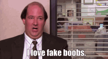 The Office Fake Boobs GIF - The Office Fake Boobs GIFs