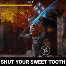 Sweet Tooth Shut Up GIF - Sweet Tooth Shut Up Shadow Fight 3 GIFs