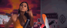 Arianna Grande Middle Finger Up GIF - Arianna Grande Middle Finger Up Tongue Out GIFs