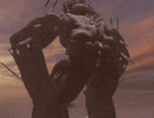 a computer generated image of a monster with spikes on it