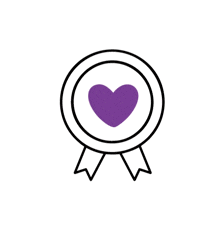 an illustration of a ribbon with a heart in the middle and the words treat others the way you want to be treated below it