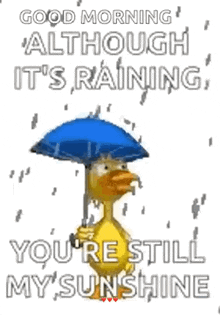 Although Its Raining Youre Still My Sunshine Duck GIF