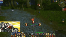 a screenshot of a video game shows a group of girls riding motorcycles