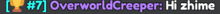 a blurred image of the words overworld creeper