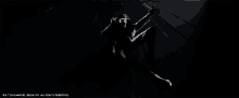 a silhouette of a person in a dark room with a watermark that says ' marvel '