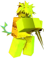 a yellow roblox character with a smiley face