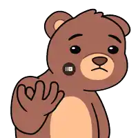a brown teddy bear with a youtube icon on his face