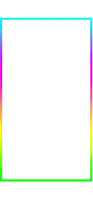 a rainbow colored frame on a white background