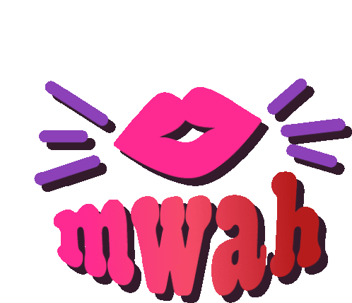 Mwah Kisses Sticker - Mwah Kisses Love You Stickers