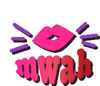 Mwah Kisses Sticker - Mwah Kisses Love You Stickers