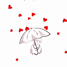 Umbrella Hearts GIF - Umbrella Hearts Love GIFs