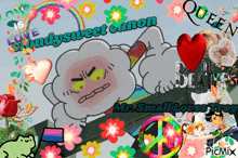 a picture of a cartoon character with the words love is cloudysweet canon