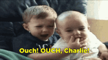 Charlie GIF - Ouch Charlie He Bit Me GIFs